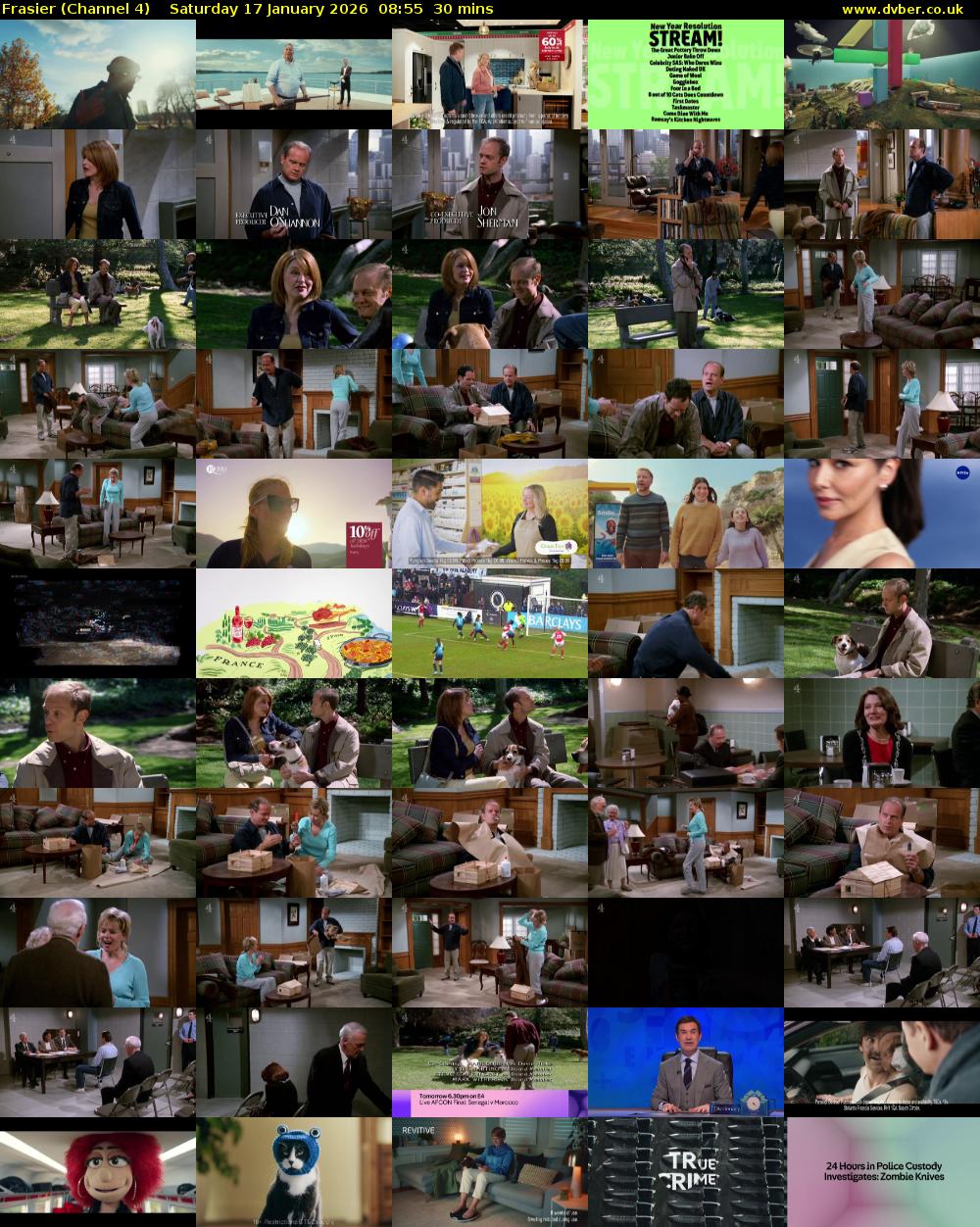 Frasier (Channel 4) Saturday 17 January 2026 08:55 - 09:25