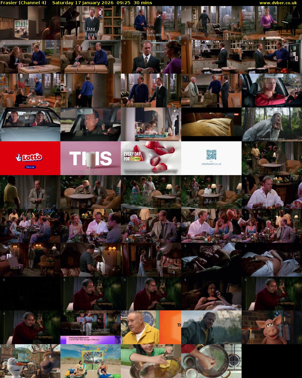 Frasier (Channel 4) Saturday 17 January 2026 09:25 - 09:55