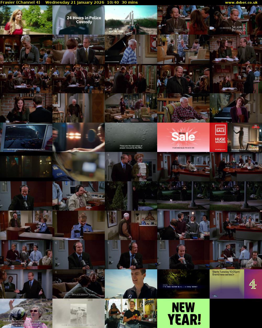 Frasier (Channel 4) Wednesday 21 January 2026 10:40 - 11:10
