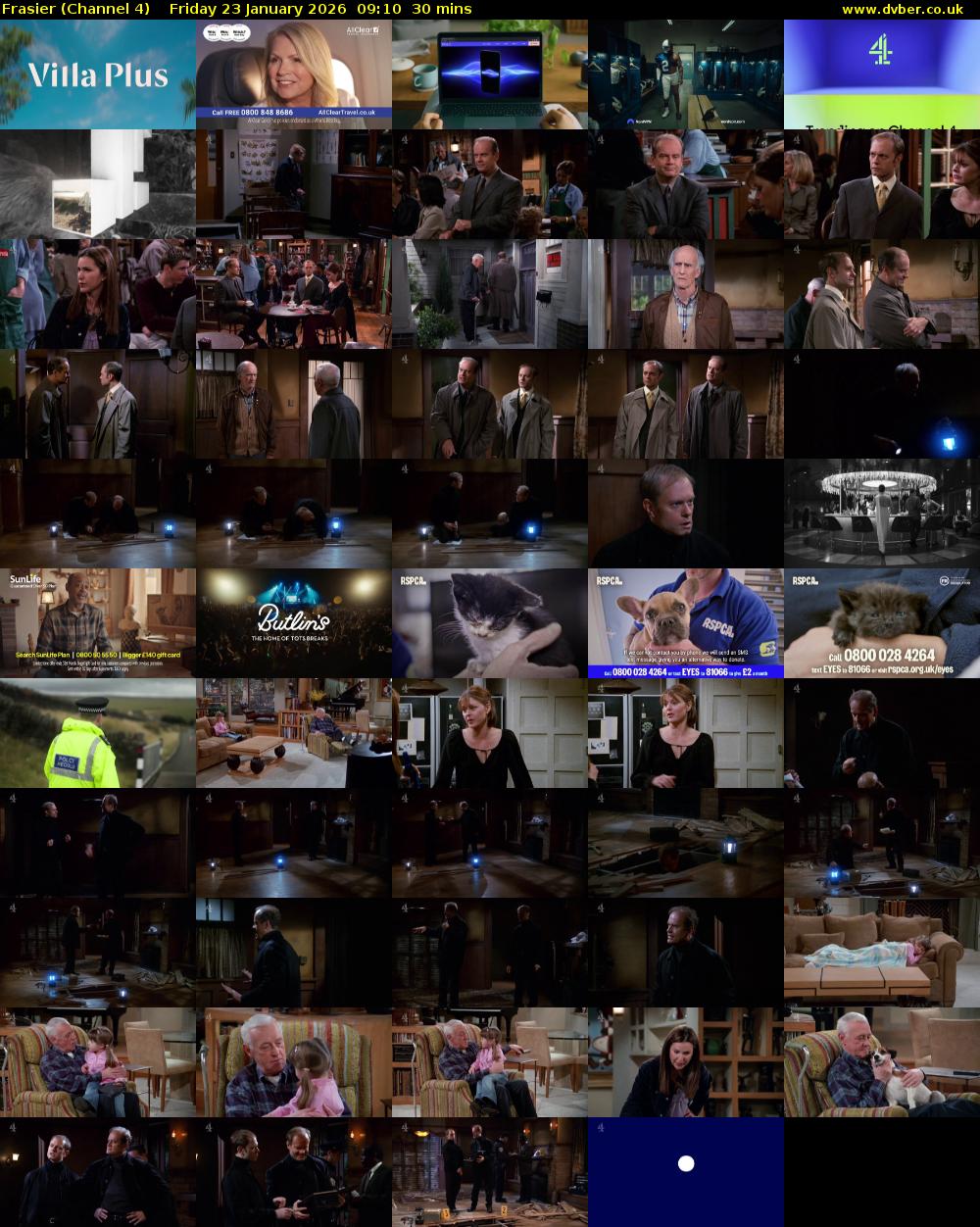 Frasier (Channel 4) Friday 23 January 2026 09:10 - 09:40