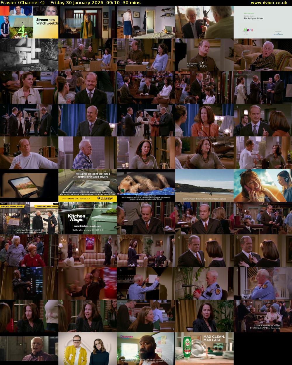 Frasier (Channel 4) Friday 30 January 2026 09:10 - 09:40