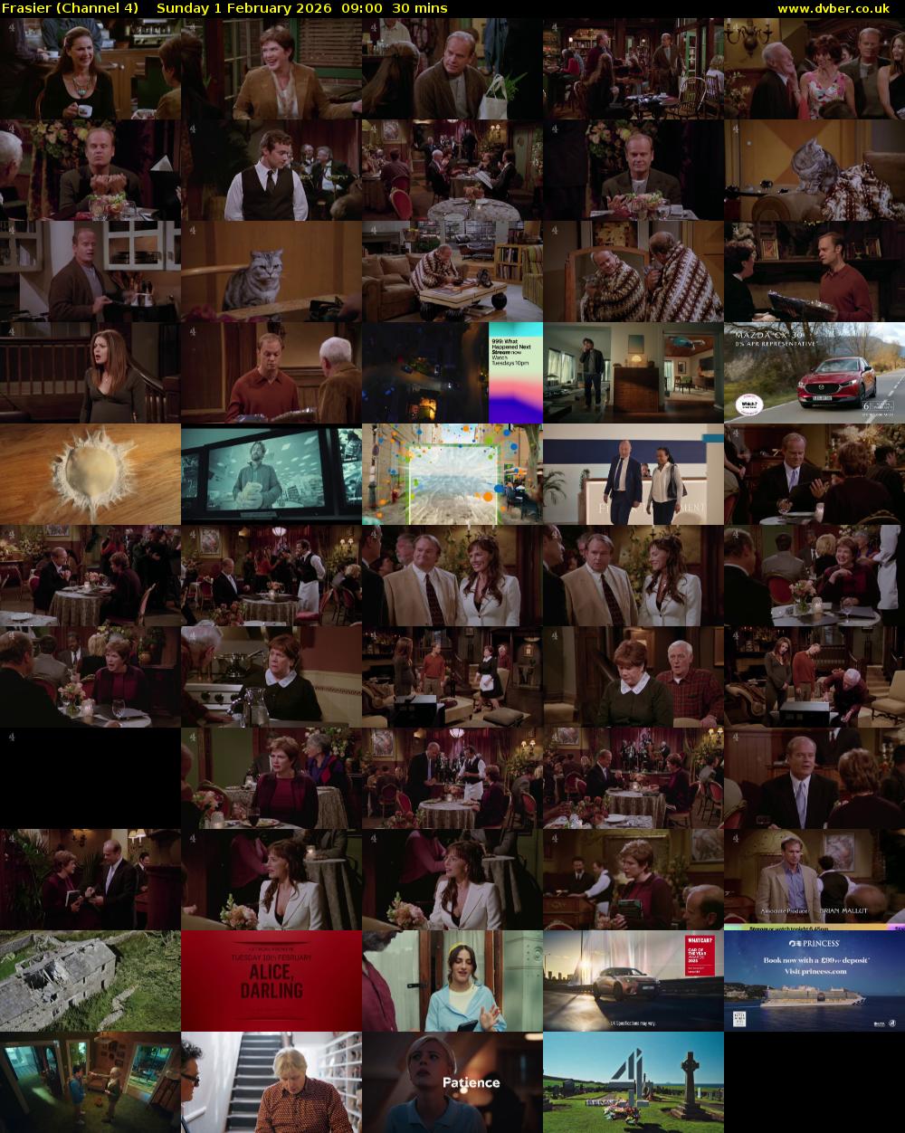 Frasier (Channel 4) Sunday 1 February 2026 09:00 - 09:30