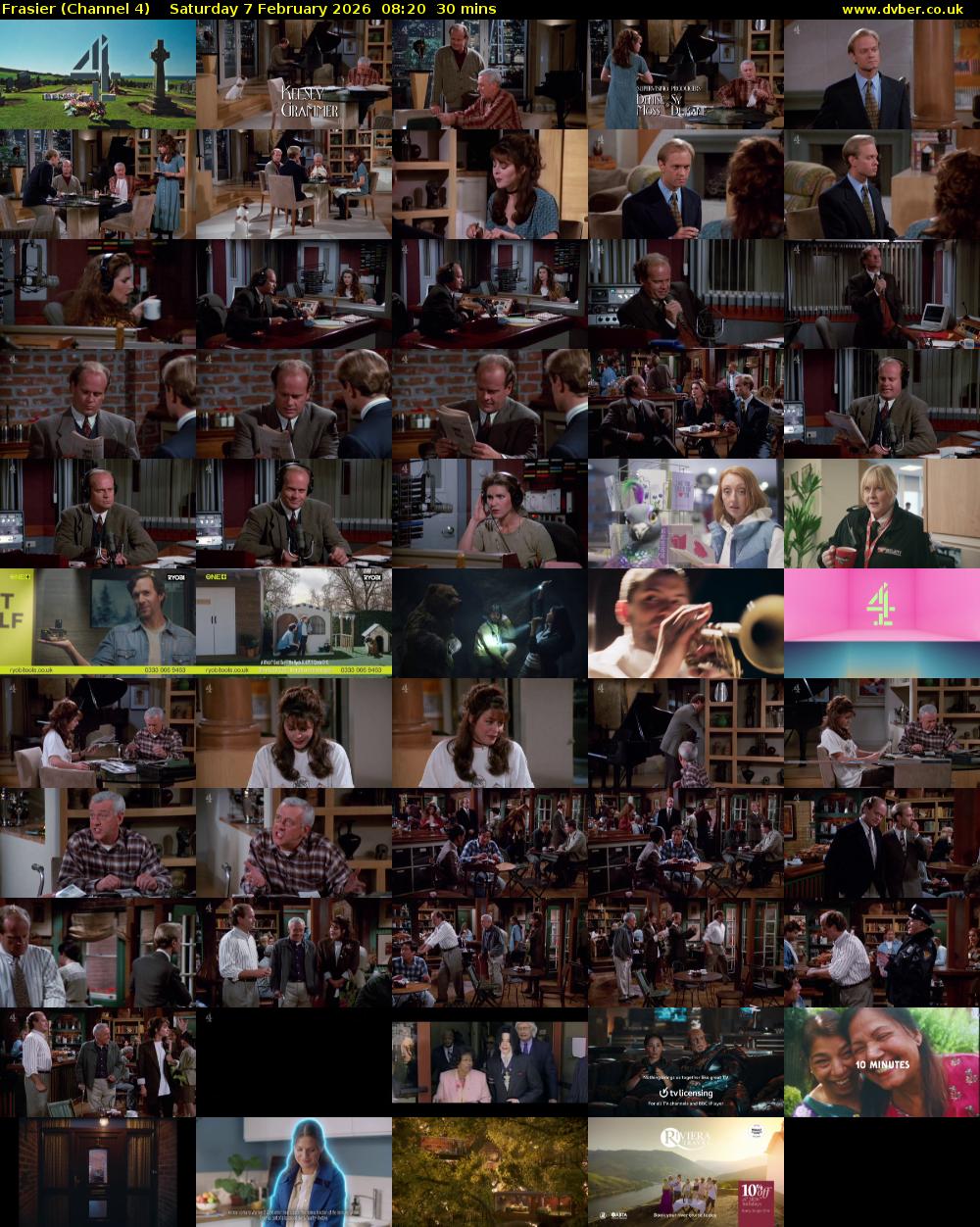 Frasier (Channel 4) Saturday 7 February 2026 08:20 - 08:50