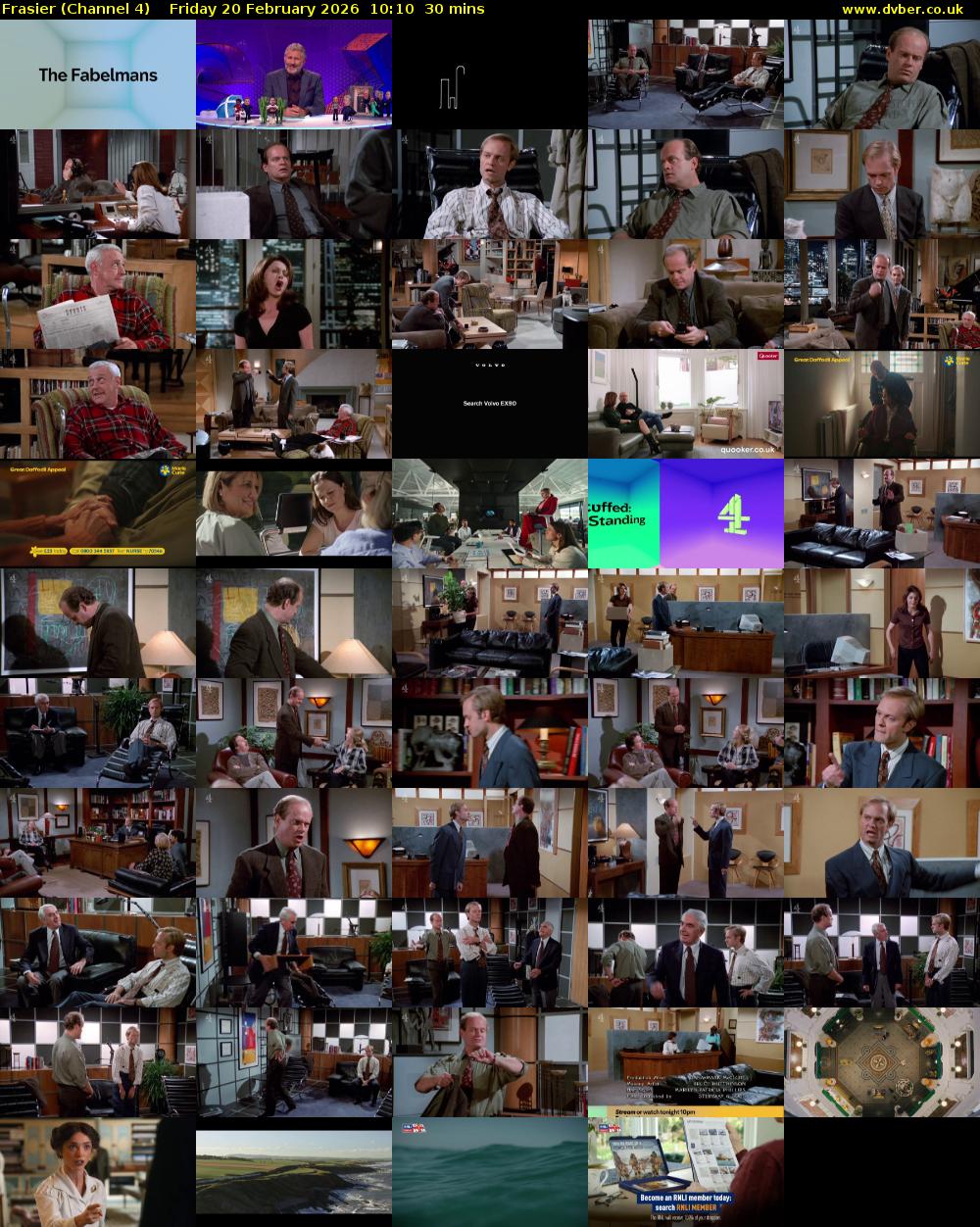 Frasier (Channel 4) Friday 20 February 2026 10:10 - 10:40