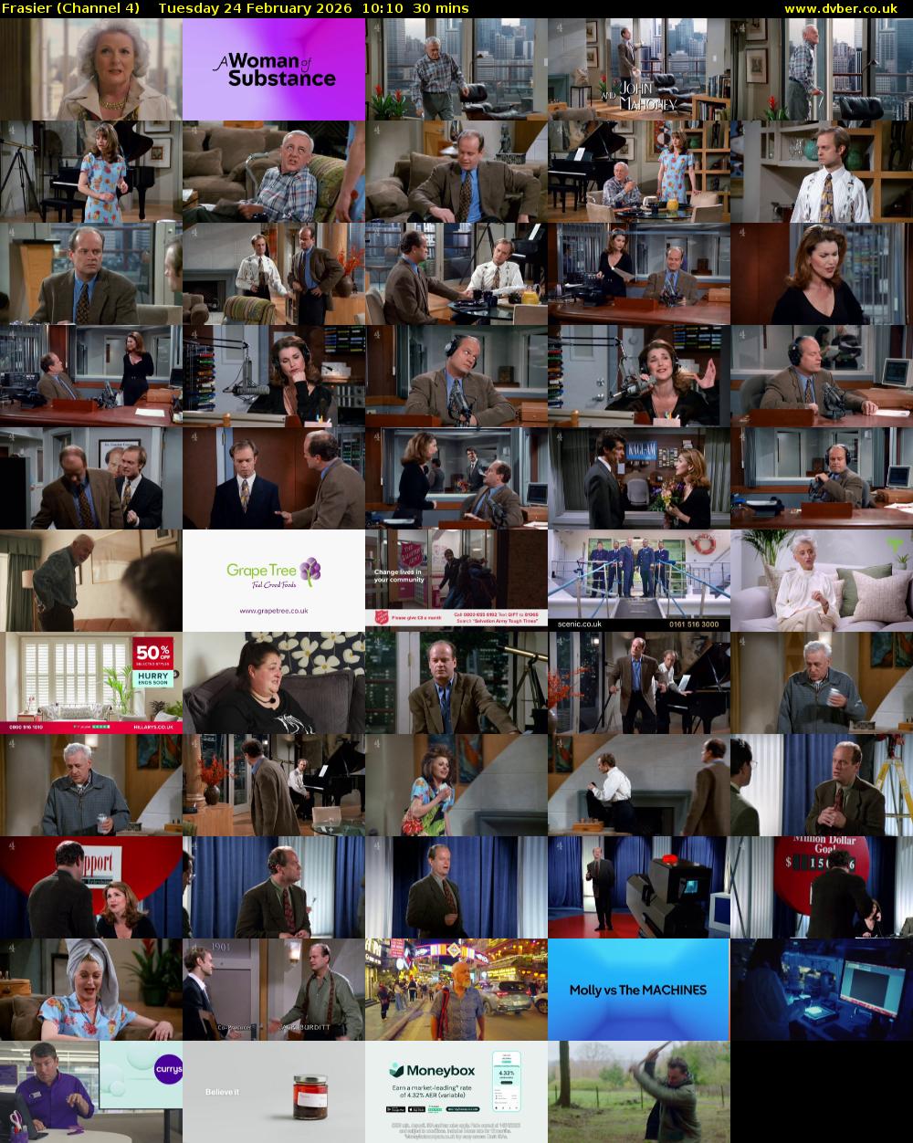 Frasier (Channel 4) Tuesday 24 February 2026 10:10 - 10:40
