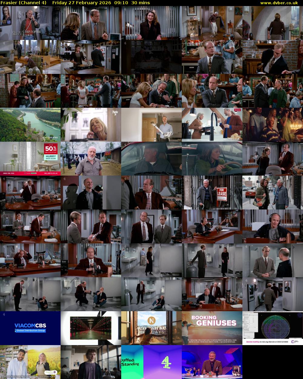 Frasier (Channel 4) Friday 27 February 2026 09:10 - 09:40