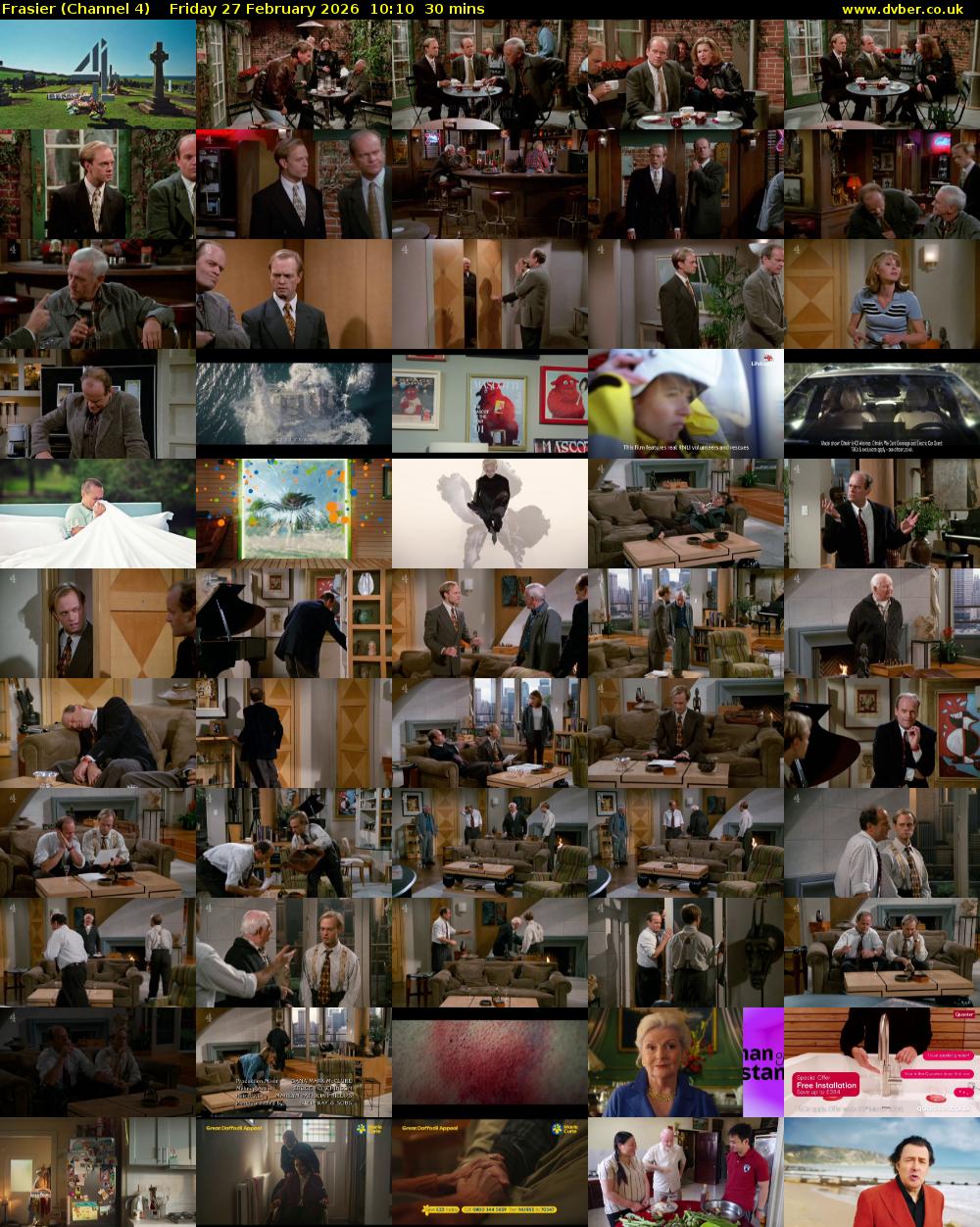 Frasier (Channel 4) Friday 27 February 2026 10:10 - 10:40