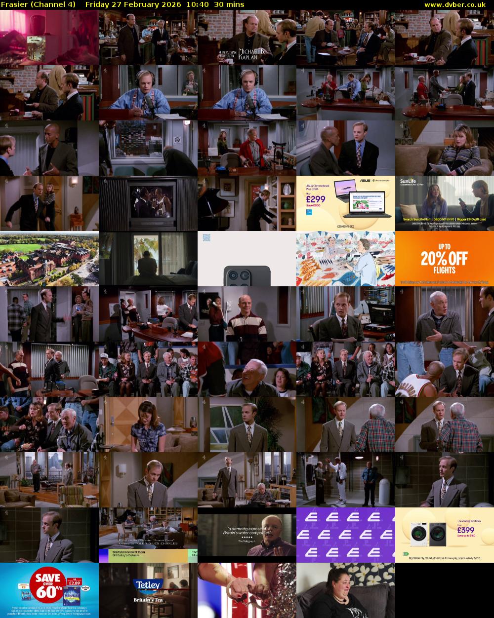 Frasier (Channel 4) Friday 27 February 2026 10:40 - 11:10