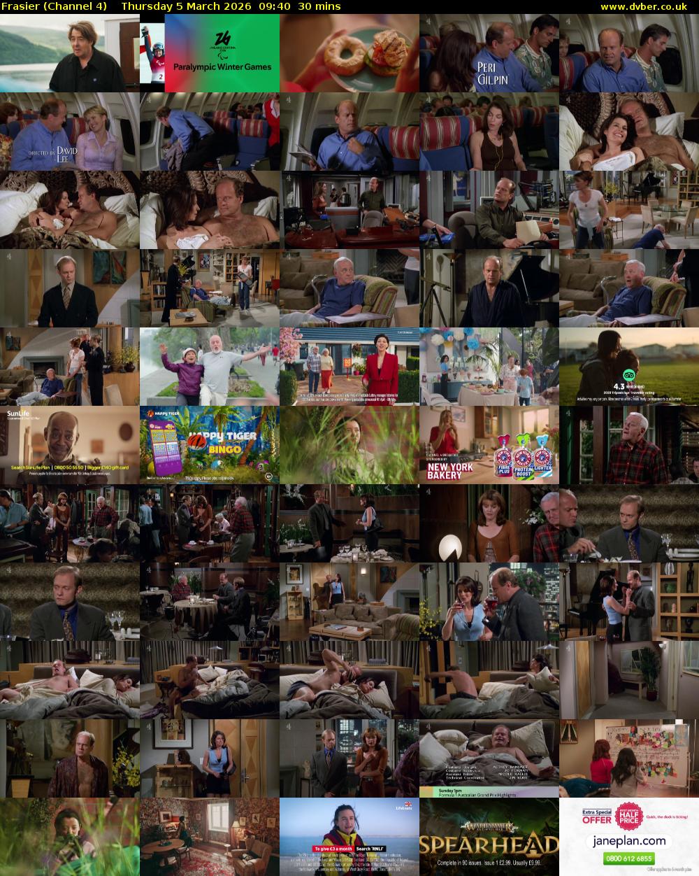 Frasier (Channel 4) Thursday 5 March 2026 09:40 - 10:10