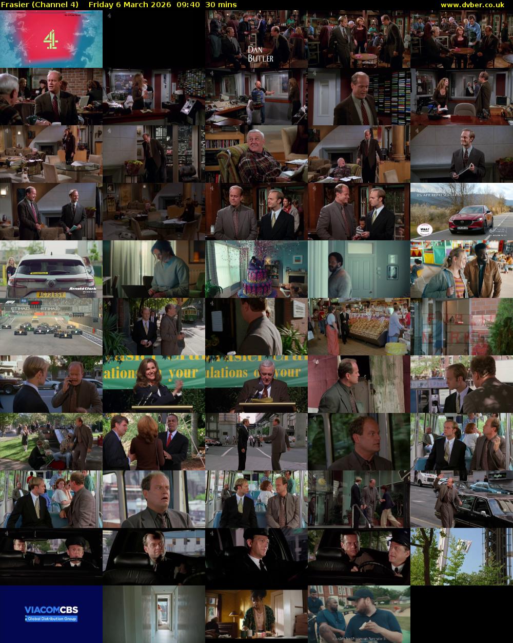 Frasier (Channel 4) Friday 6 March 2026 09:40 - 10:10