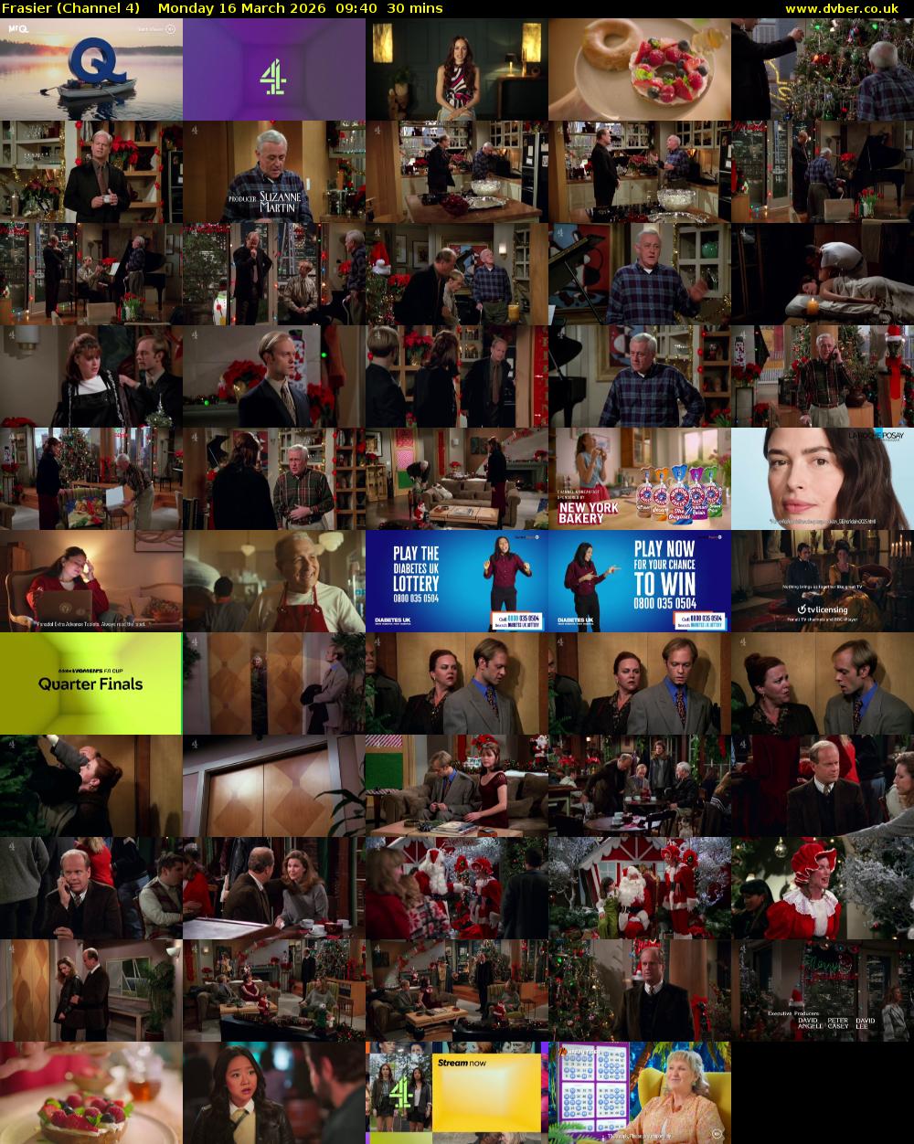 Frasier (Channel 4) Monday 16 March 2026 09:40 - 10:10