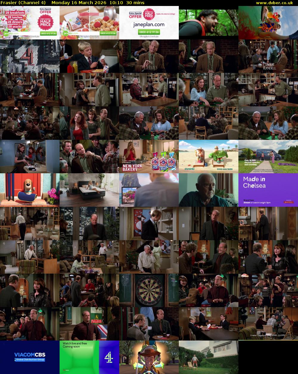 Frasier (Channel 4) Monday 16 March 2026 10:10 - 10:40