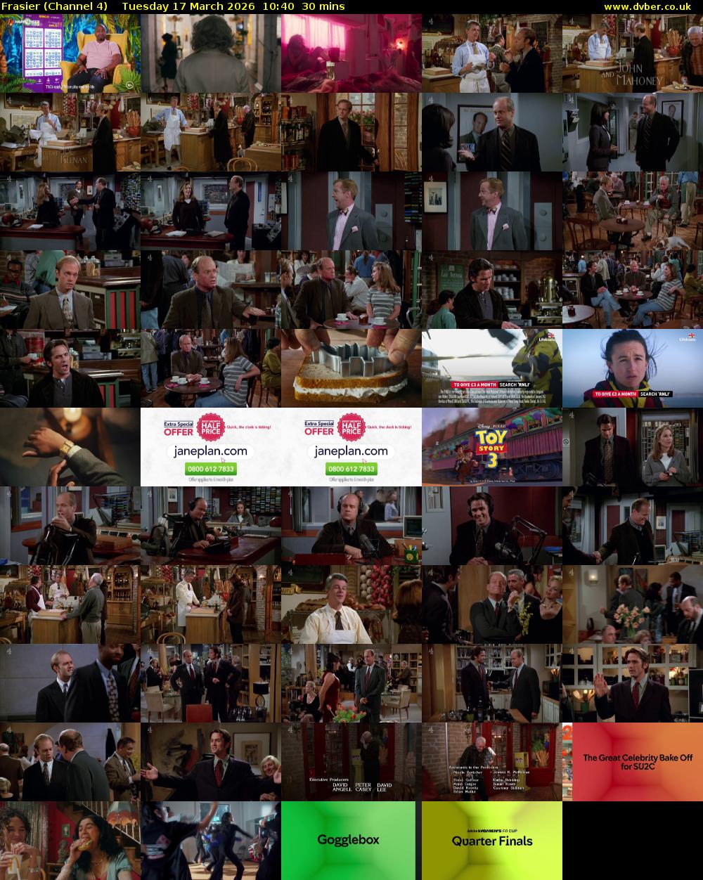 Frasier (Channel 4) Tuesday 17 March 2026 10:40 - 11:10
