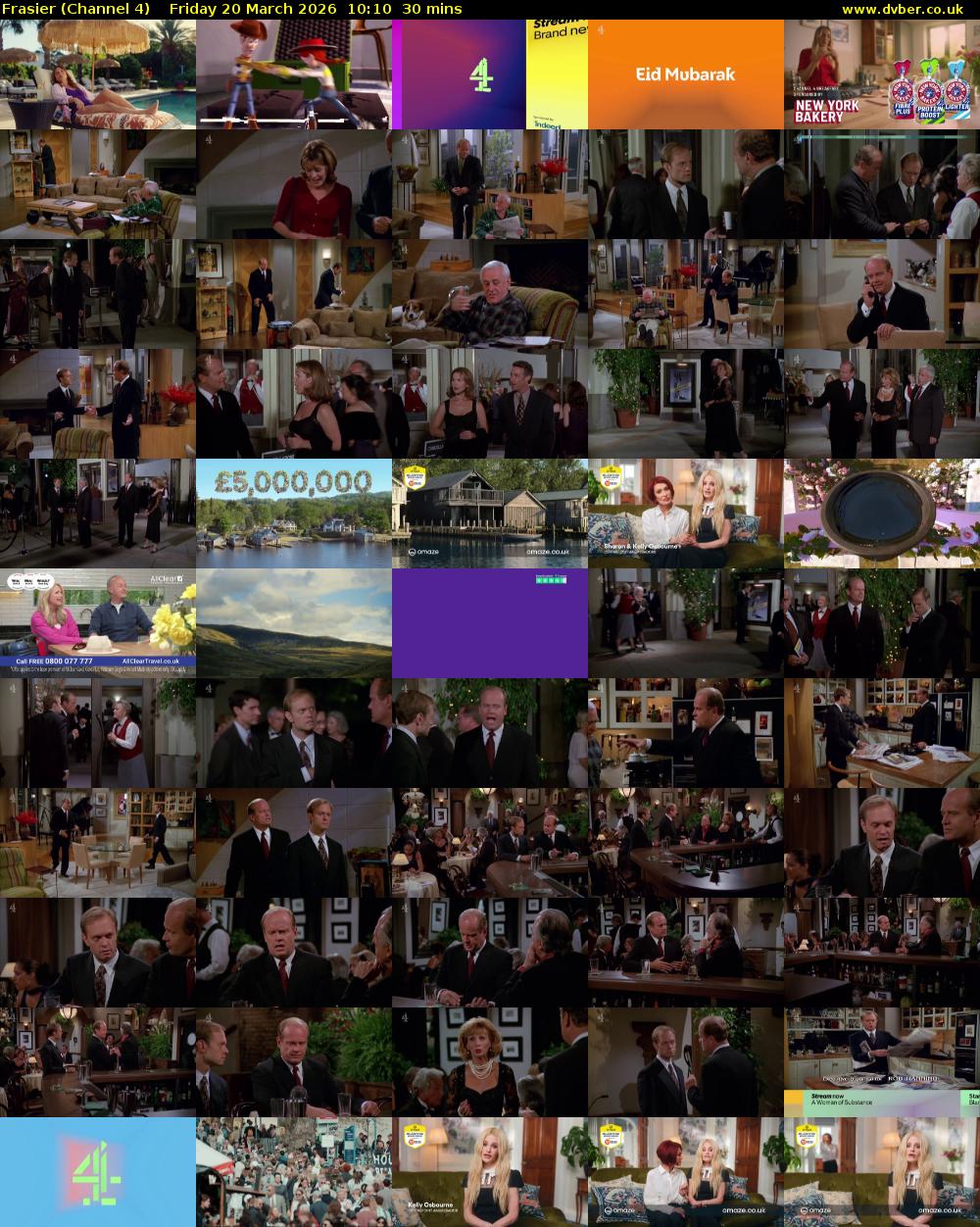 Frasier (Channel 4) Friday 20 March 2026 10:10 - 10:40