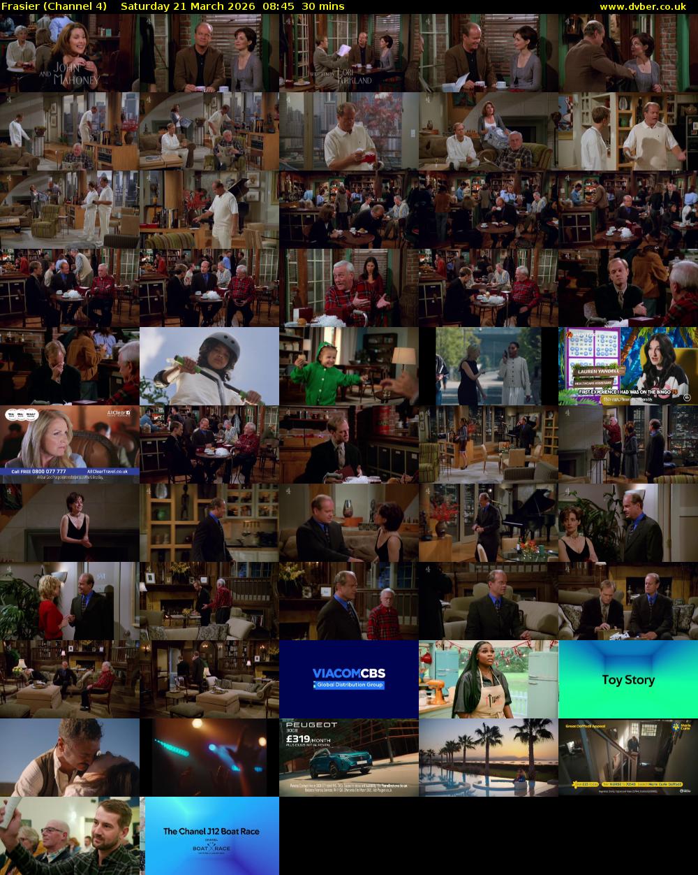 Frasier (Channel 4) Saturday 21 March 2026 08:45 - 09:15