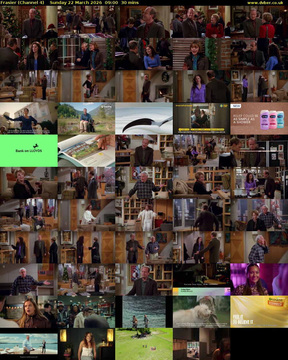 Frasier (Channel 4) Sunday 22 March 2026 09:00 - 09:30