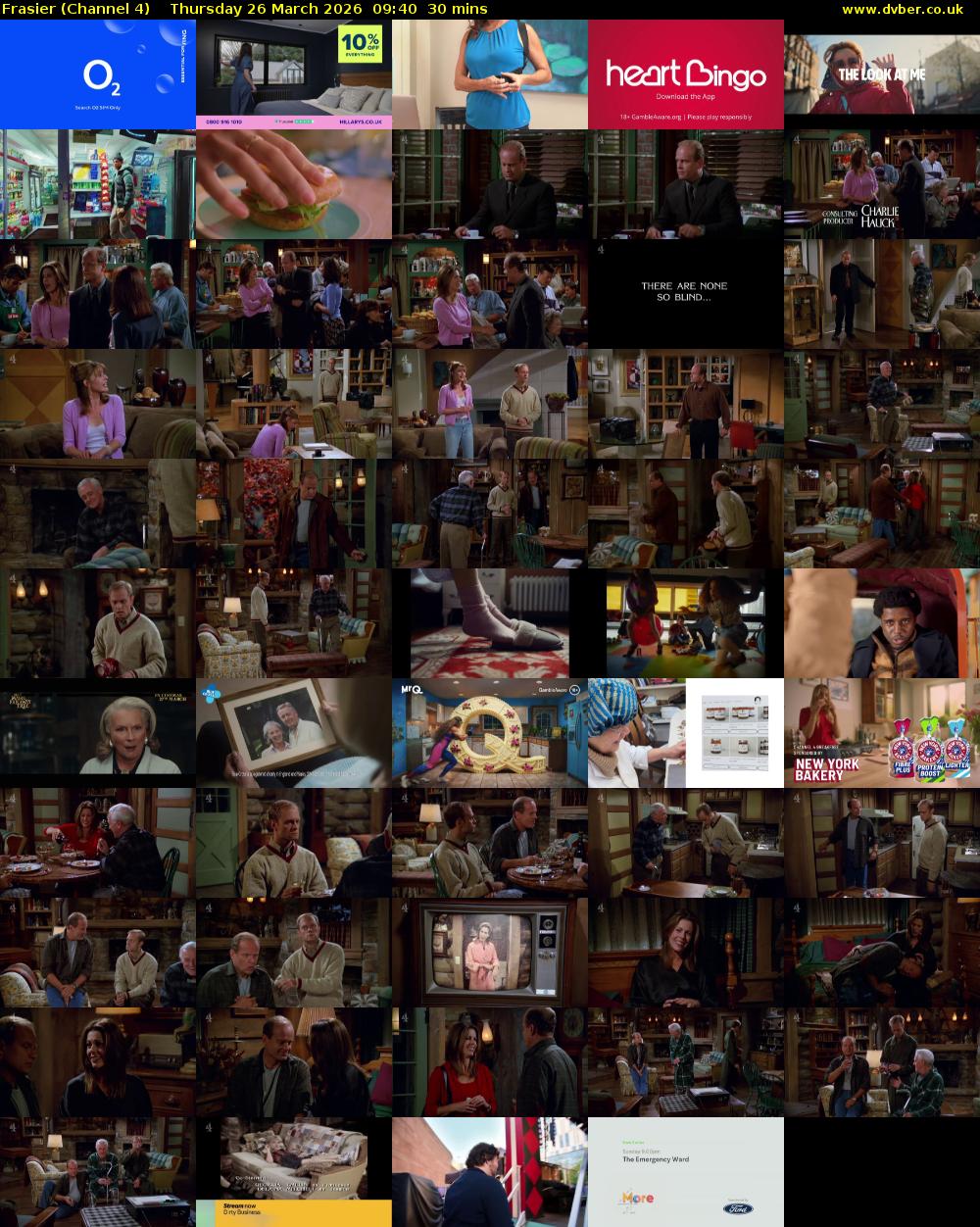Frasier (Channel 4) Thursday 26 March 2026 09:40 - 10:10