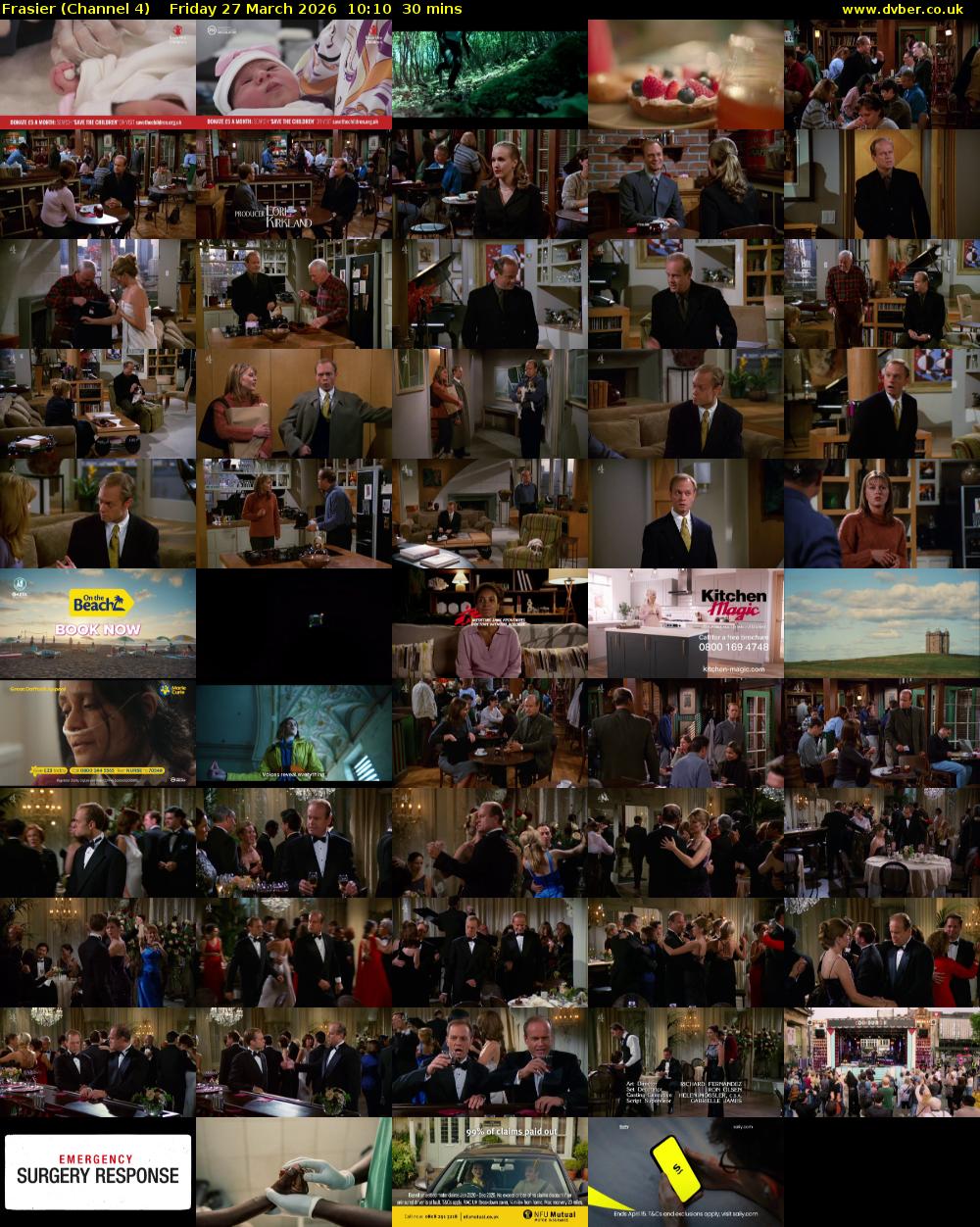Frasier (Channel 4) Friday 27 March 2026 10:10 - 10:40