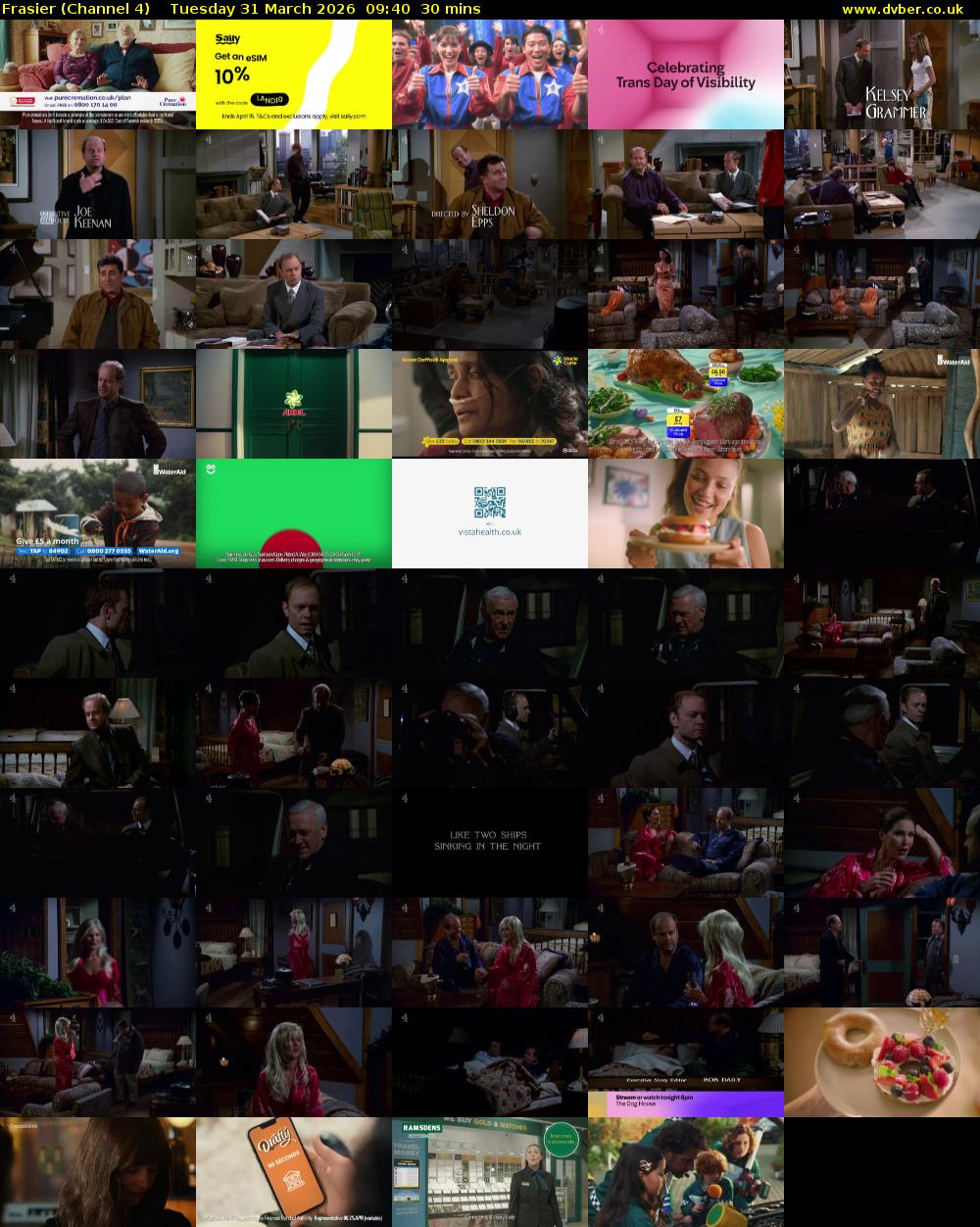 Frasier (Channel 4) Tuesday 31 March 2026 09:40 - 10:10