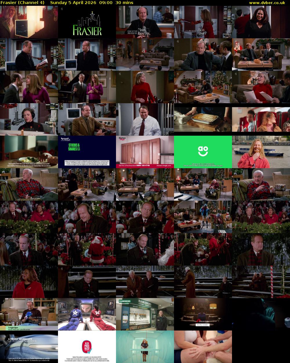 Frasier (Channel 4) Sunday 5 April 2026 09:00 - 09:30