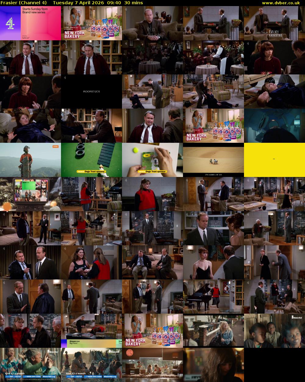 Frasier (Channel 4) Tuesday 7 April 2026 09:40 - 10:10