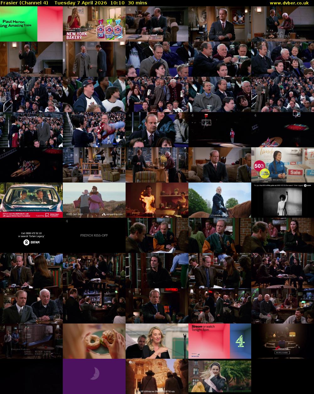 Frasier (Channel 4) Tuesday 7 April 2026 10:10 - 10:40