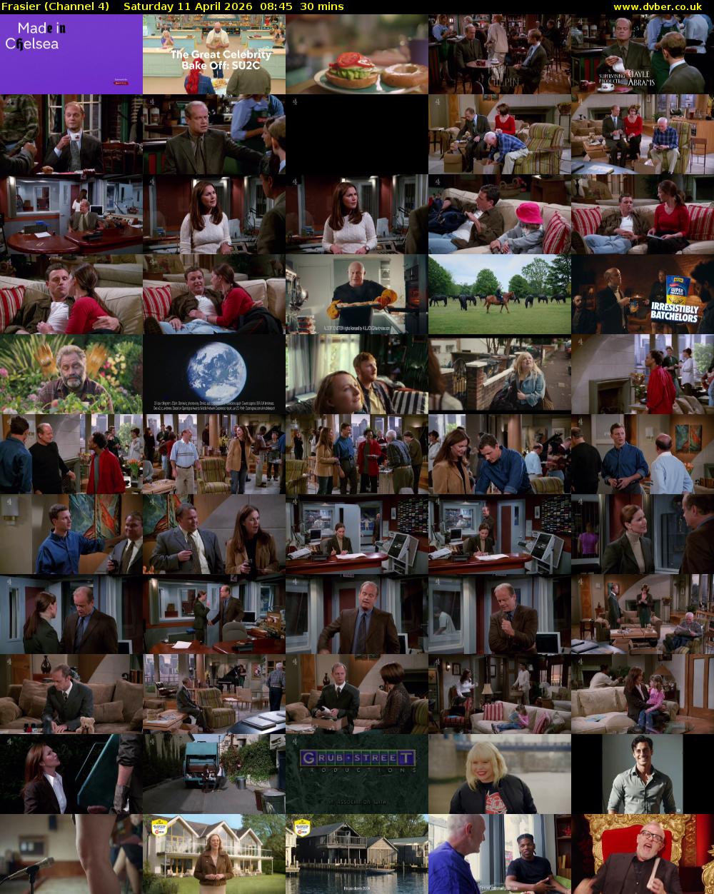 Frasier (Channel 4) Saturday 11 April 2026 08:45 - 09:15