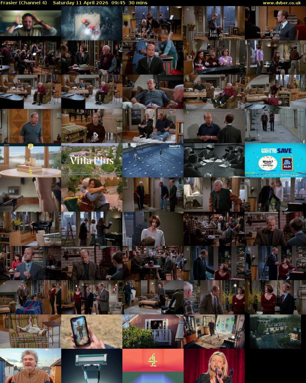 Frasier (Channel 4) Saturday 11 April 2026 09:45 - 10:15