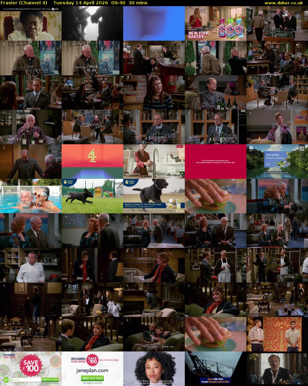 Frasier (Channel 4) Tuesday 14 April 2026 09:40 - 10:10