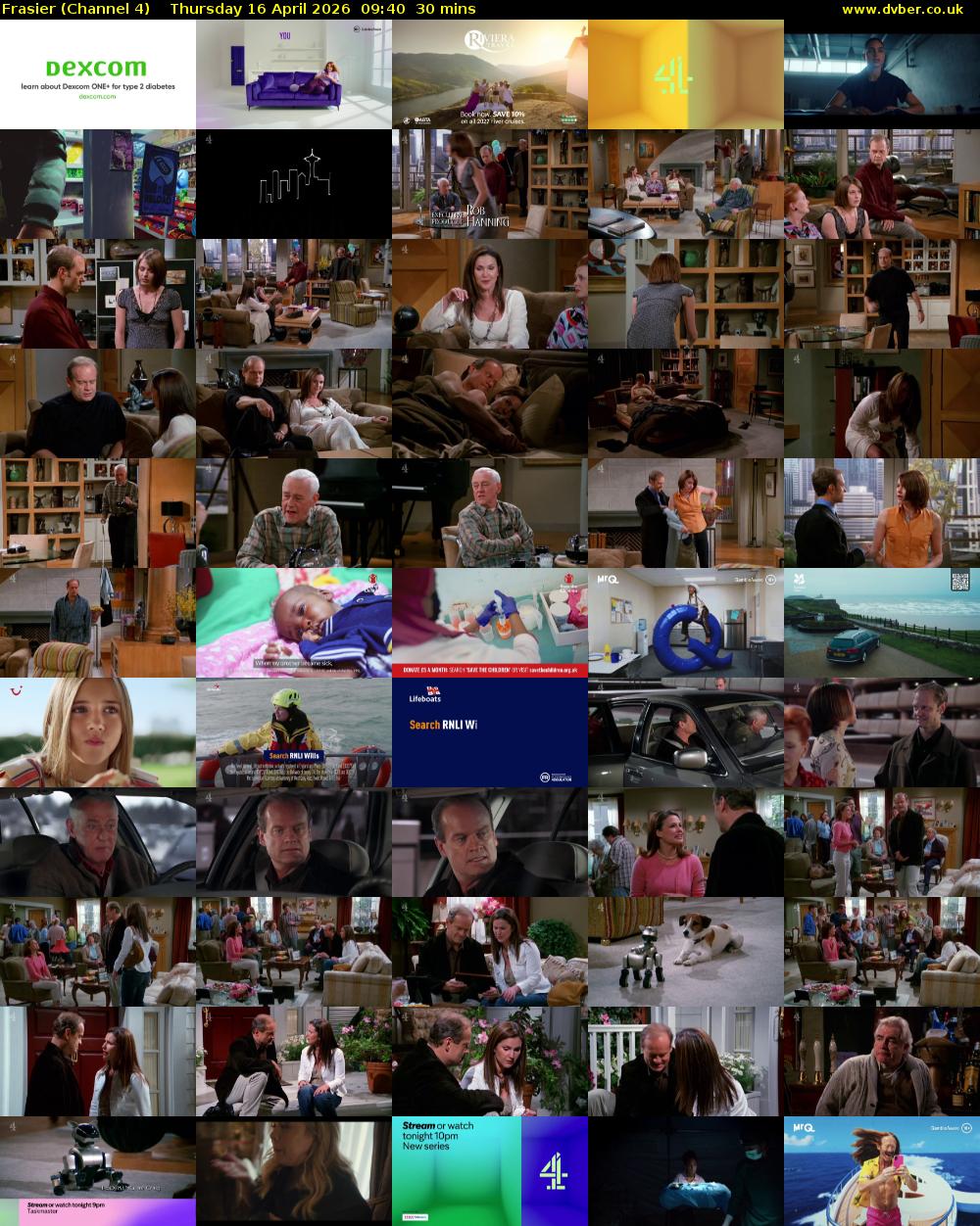 Frasier (Channel 4) Thursday 16 April 2026 09:40 - 10:10