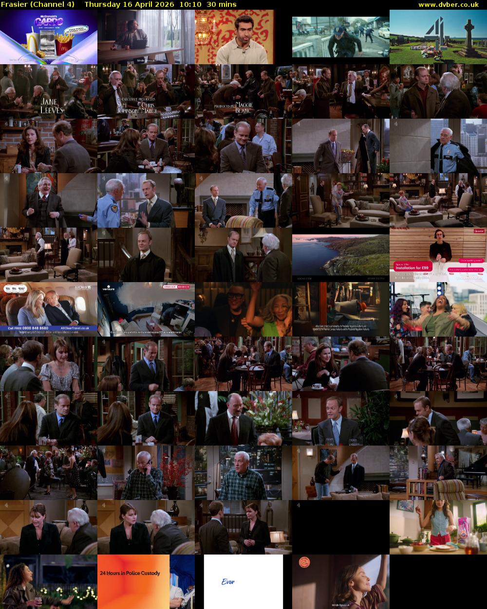 Frasier (Channel 4) Thursday 16 April 2026 10:10 - 10:40