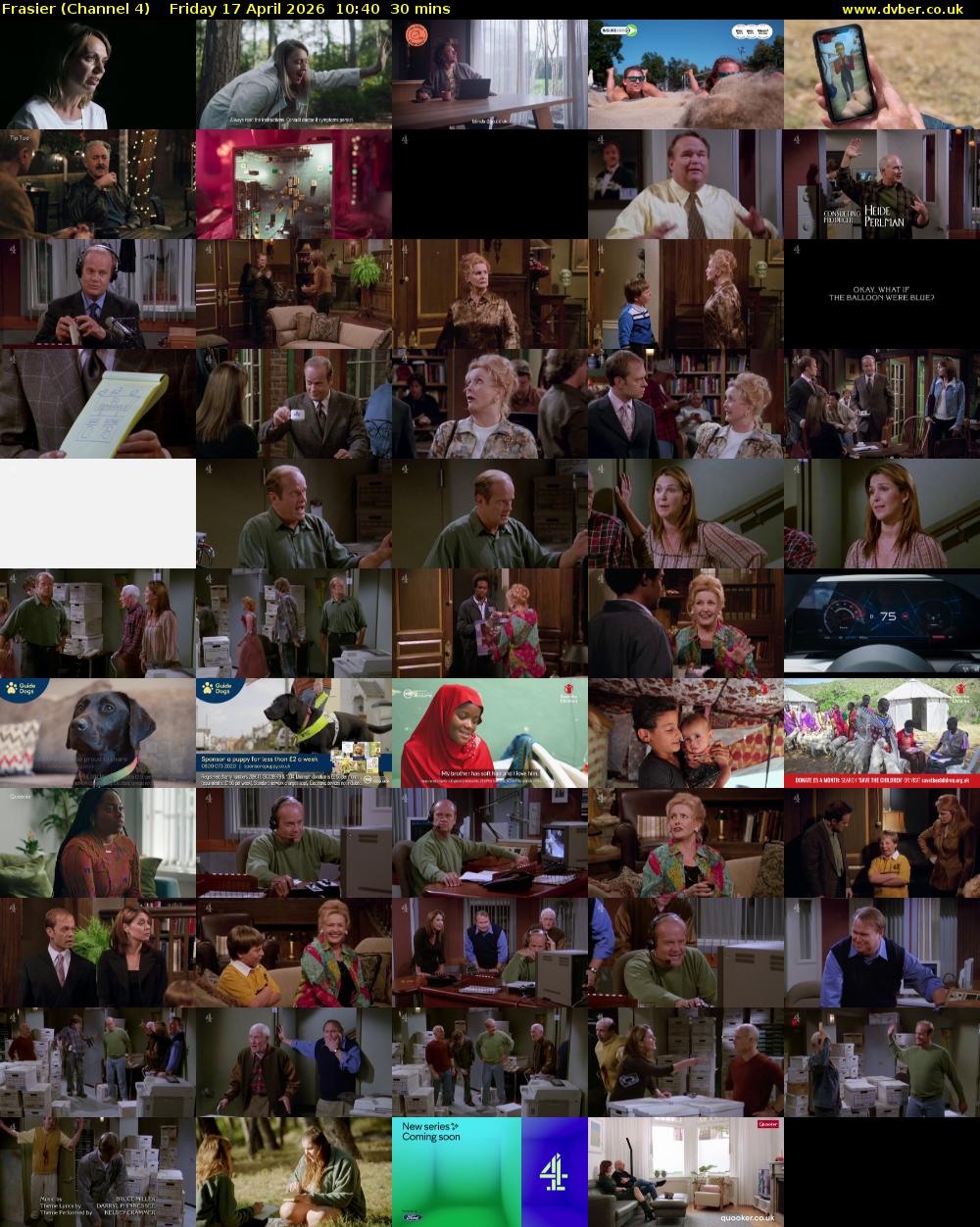 Frasier (Channel 4) Friday 17 April 2026 10:40 - 11:10