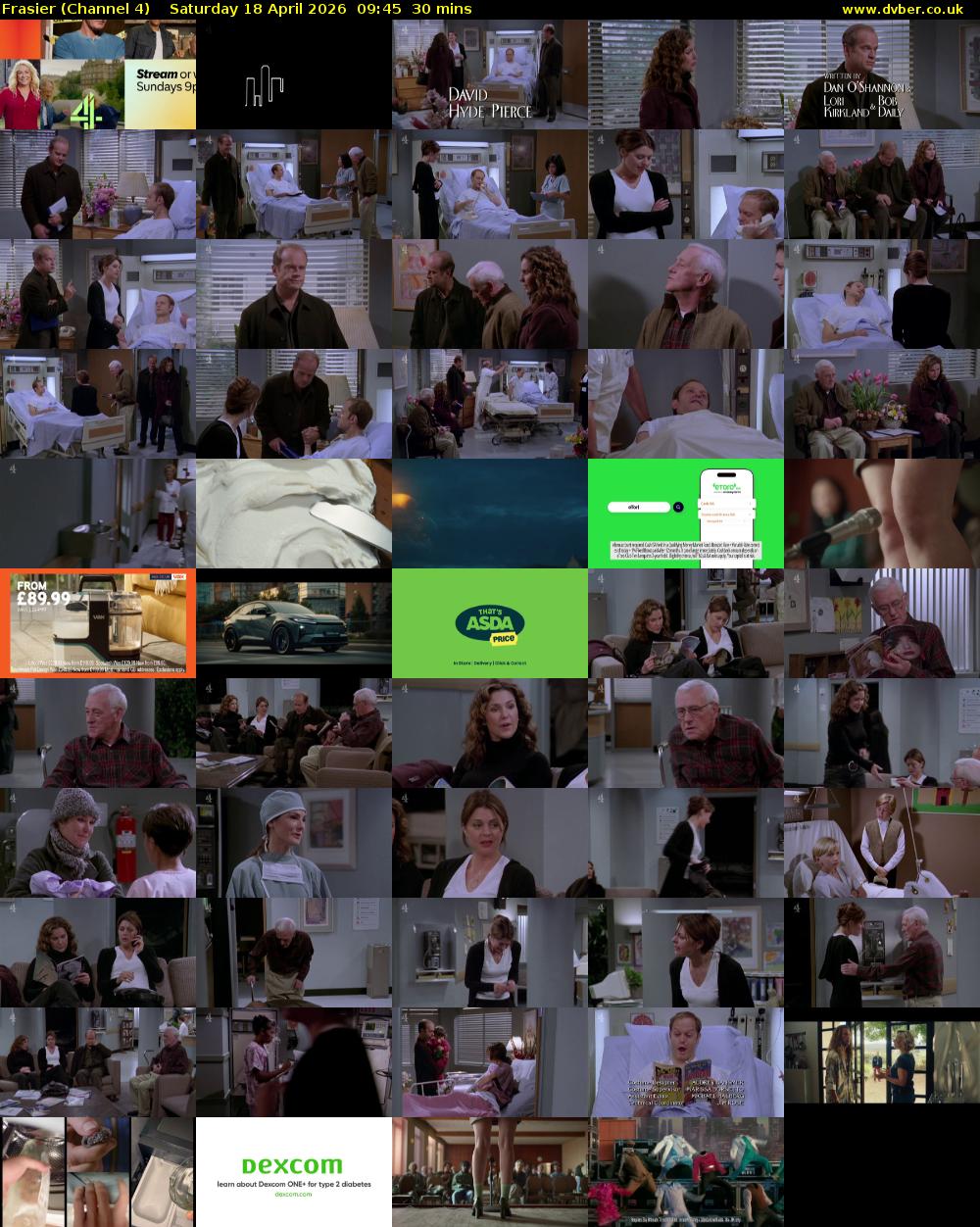 Frasier (Channel 4) Saturday 18 April 2026 09:45 - 10:15