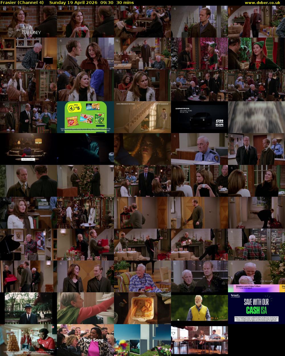 Frasier (Channel 4) Sunday 19 April 2026 09:30 - 10:00