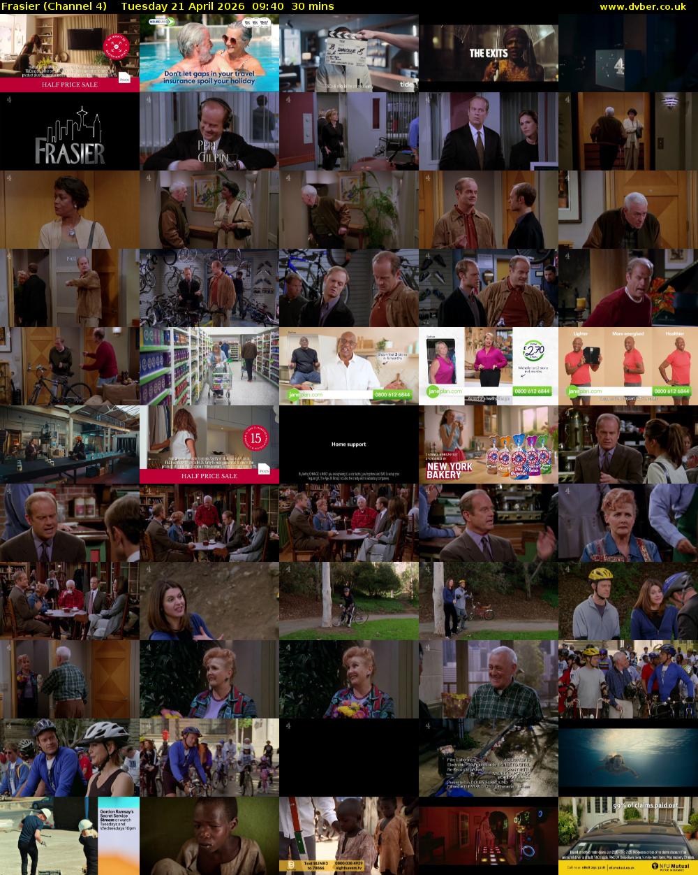 Frasier (Channel 4) Tuesday 21 April 2026 09:40 - 10:10