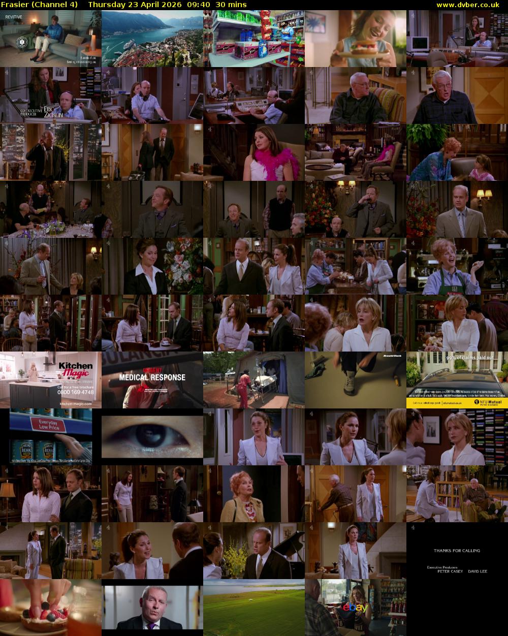 Frasier (Channel 4) Thursday 23 April 2026 09:40 - 10:10