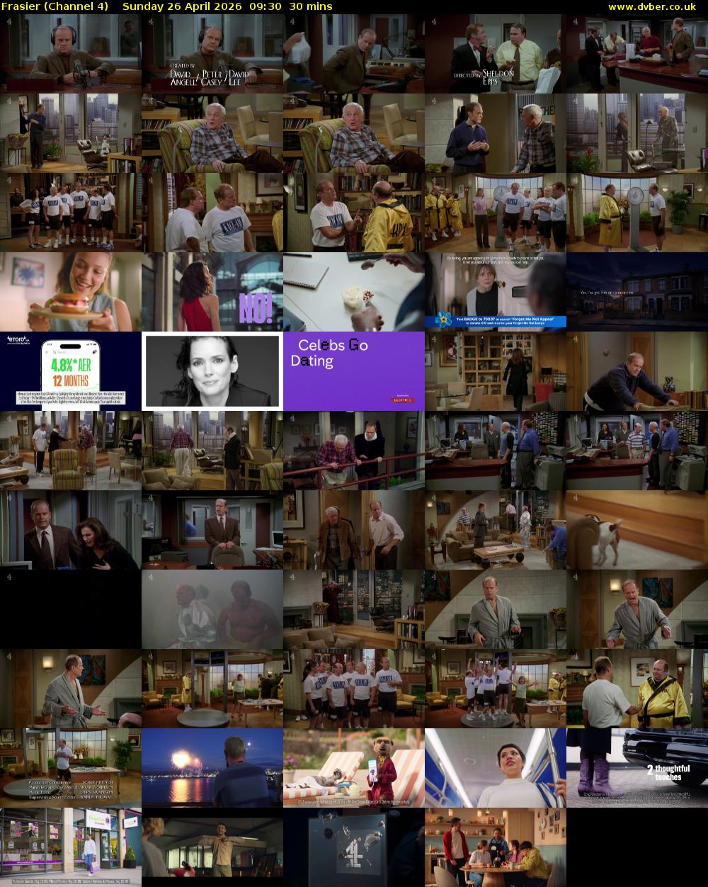 Frasier (Channel 4) Sunday 26 April 2026 09:30 - 10:00