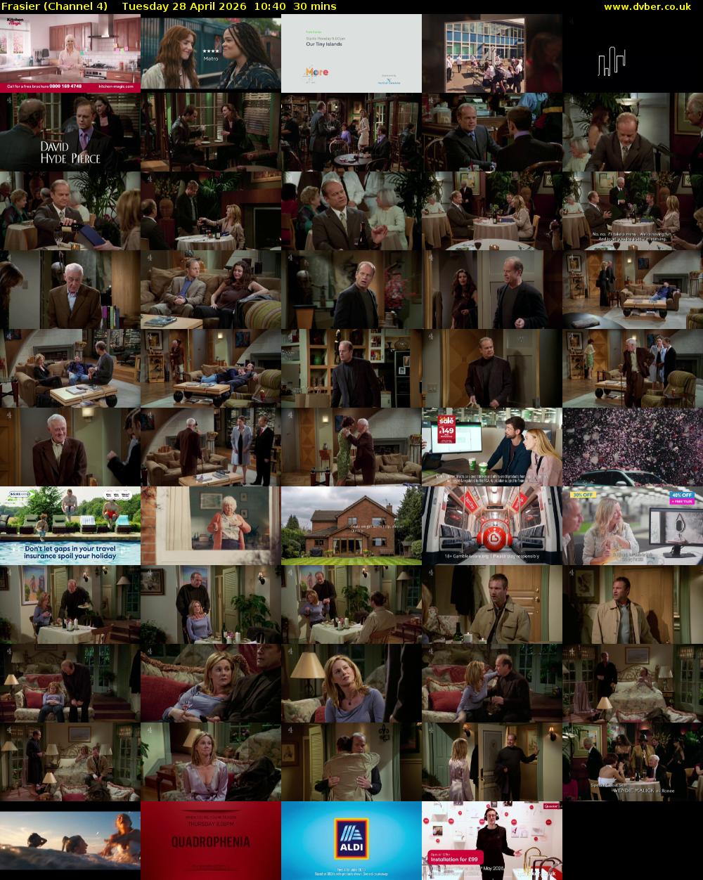 Frasier (Channel 4) Tuesday 28 April 2026 10:40 - 11:10