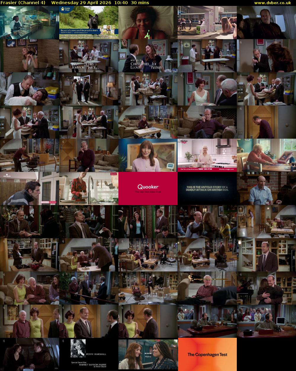 Frasier (Channel 4) Wednesday 29 April 2026 10:40 - 11:10