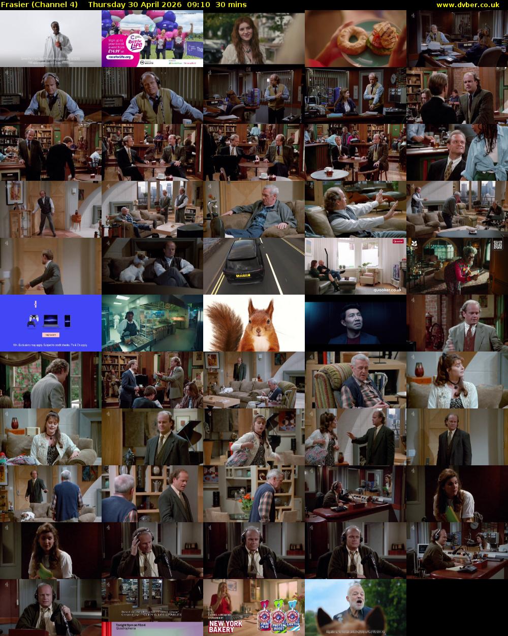 Frasier (Channel 4) Thursday 30 April 2026 09:10 - 09:40