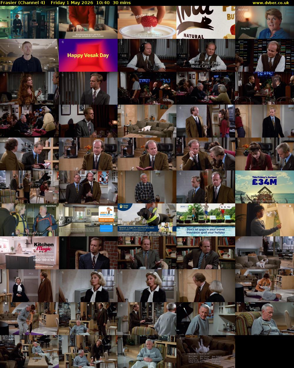 Frasier (Channel 4) Friday 1 May 2026 10:40 - 11:10