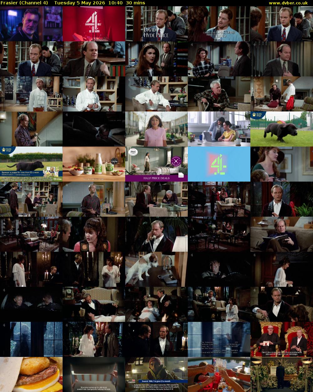 Frasier (Channel 4) Tuesday 5 May 2026 10:40 - 11:10