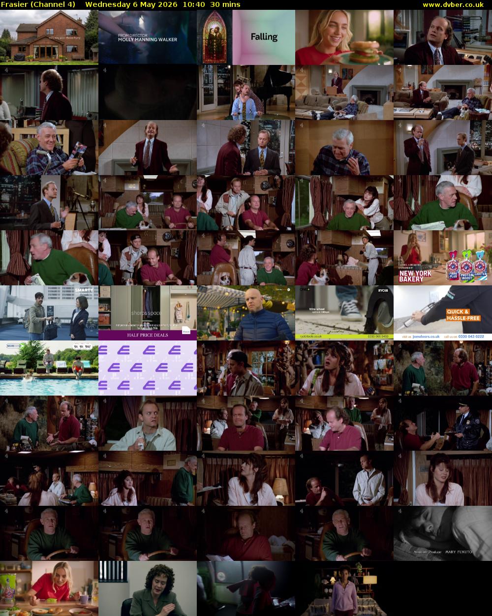 Frasier (Channel 4) Wednesday 6 May 2026 10:40 - 11:10
