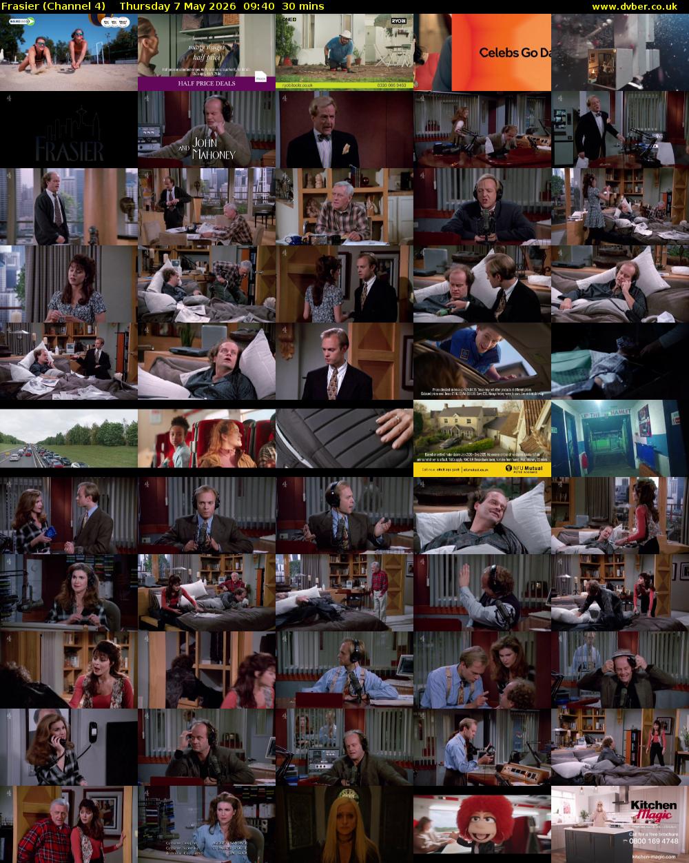 Frasier (Channel 4) Thursday 7 May 2026 09:40 - 10:10