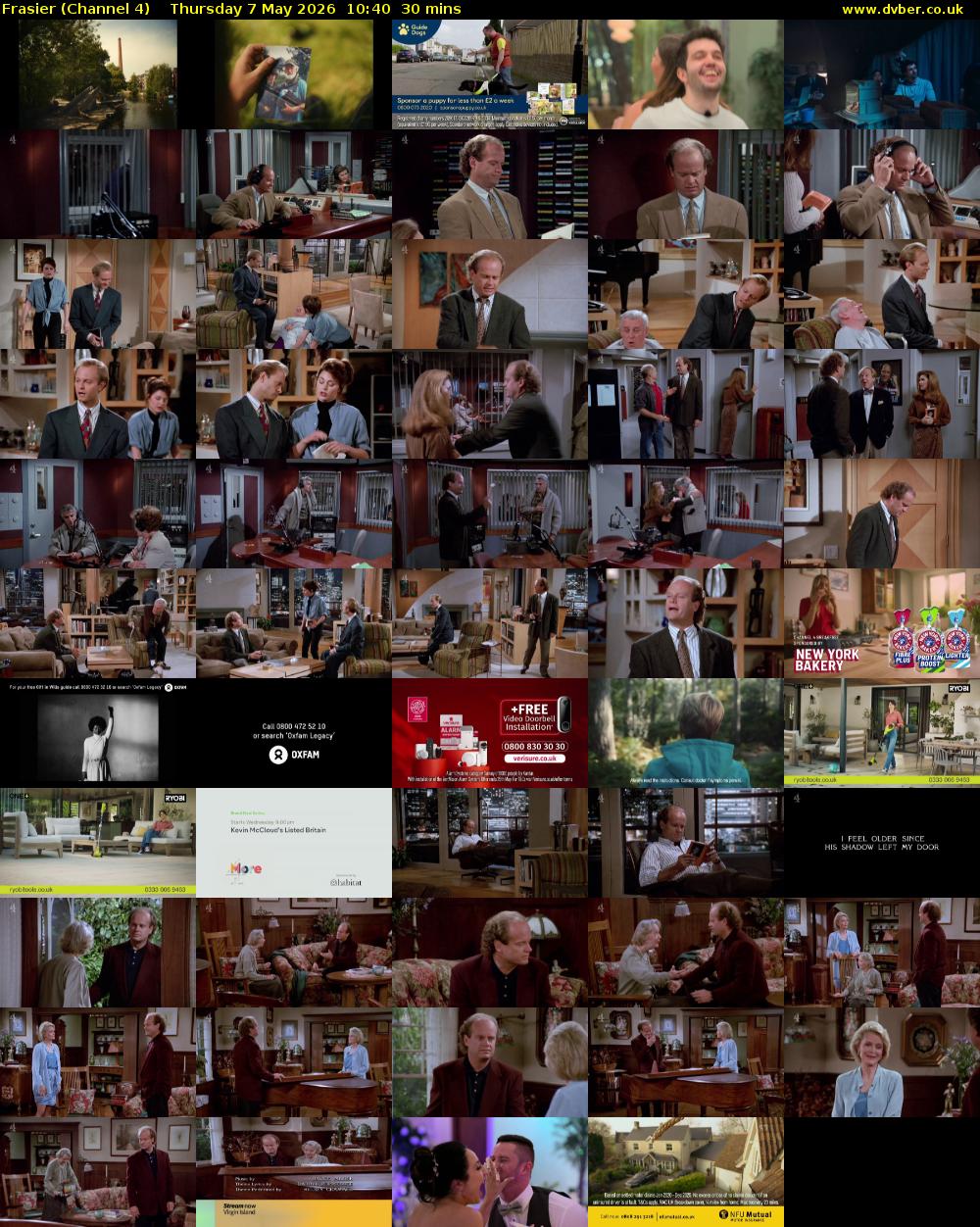 Frasier (Channel 4) Thursday 7 May 2026 10:40 - 11:10
