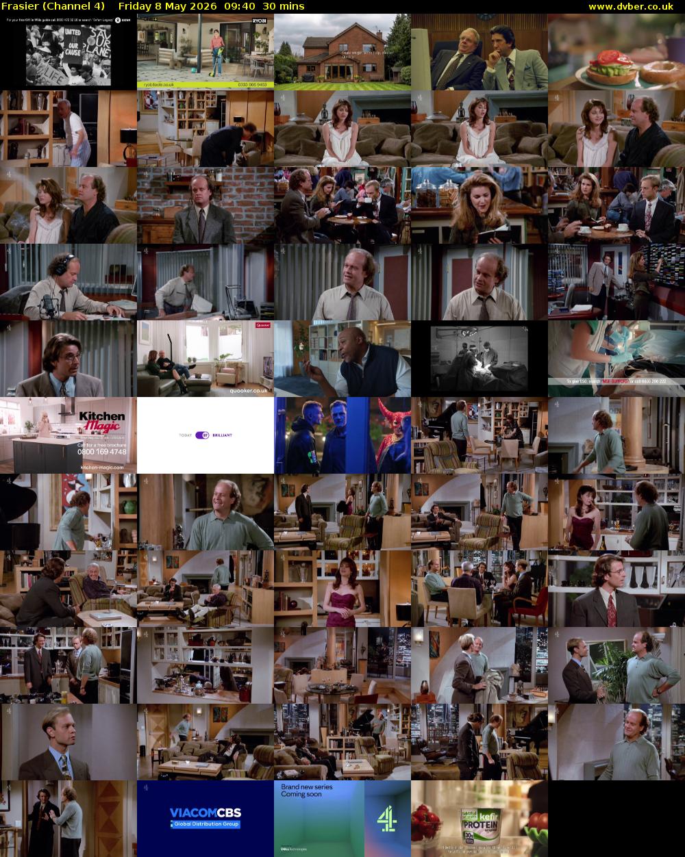 Frasier (Channel 4) Friday 8 May 2026 09:40 - 10:10