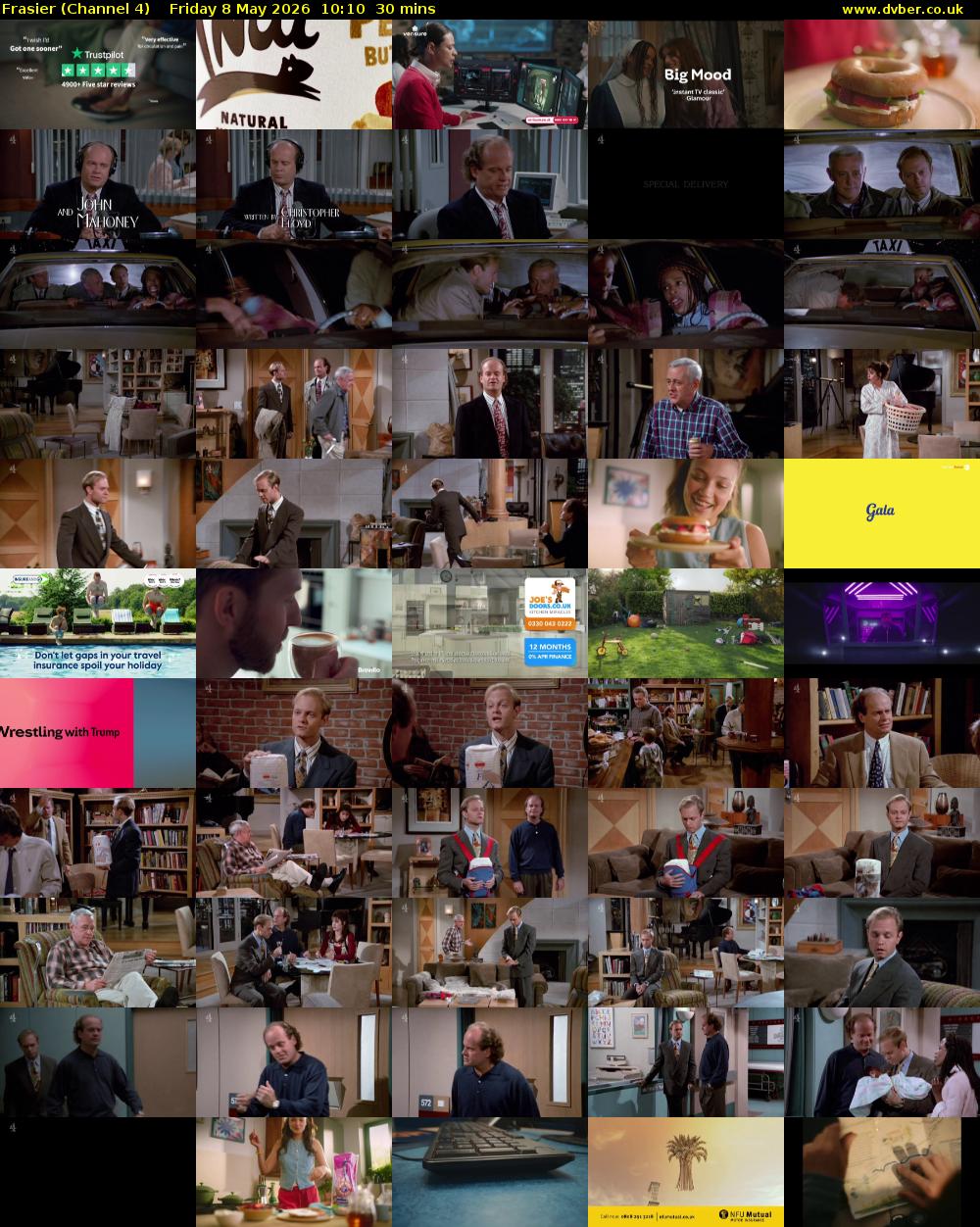 Frasier (Channel 4) Friday 8 May 2026 10:10 - 10:40