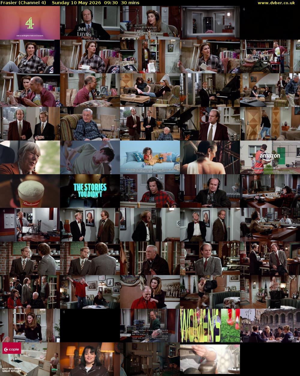 Frasier (Channel 4) Sunday 10 May 2026 09:30 - 10:00