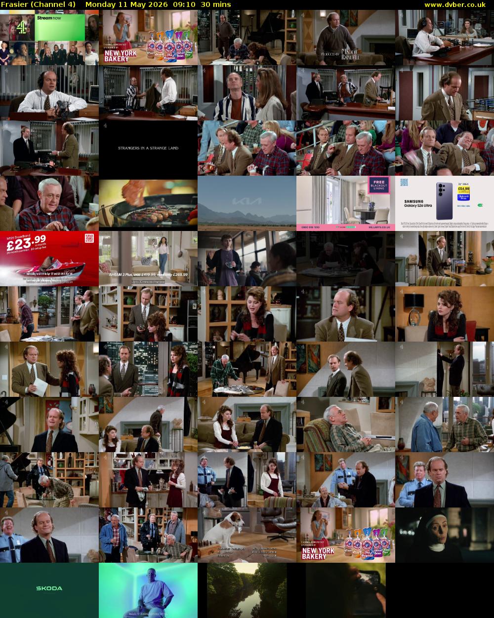 Frasier (Channel 4) Monday 11 May 2026 09:10 - 09:40