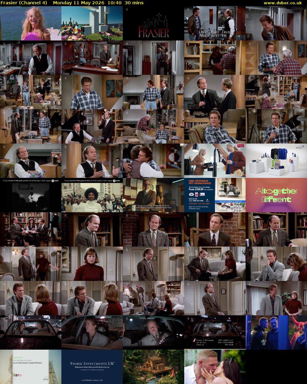 Frasier (Channel 4) Monday 11 May 2026 10:40 - 11:10